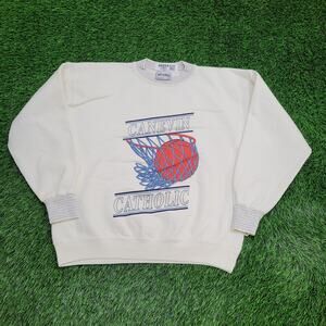 Vintage Canevin Catholic Sweatshirt Large 23x24 Crop Baggy USA